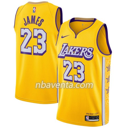 Camiseta Hombre Los Angeles Lakers LeBron James 23 2019-20 Nike City Edition Swingman